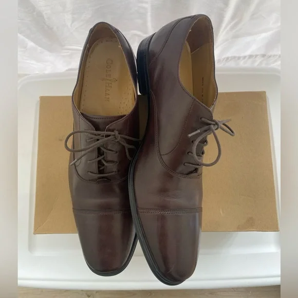 Slightly used all dark brown  size 10.5 Cole Haan dress shoes. s-l400.jpg main image 4